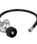 Propane Regulator And Hose 2 Ft With Three Eighths Inch Female Flare Replacement Grill Part Fit For Weber Spirit Genesis Blackstone Griddles