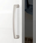 10 Pack 5 Inch Brushed Satin Nickel Cabinet Pulls Center To Center 128mm Durable Zinc Alloy Construction on white cabinet