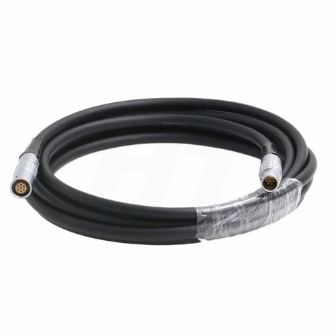 Dope 10 Meter Seven Pin Microphone Preamplifier Extension Cable For Bruel Kjær Sound Level Meter And Handheld Analyzers, Works With Type 2673 2669 2670, 1B Seven Pin Female To 1B Seven Pin Male coiled black cable