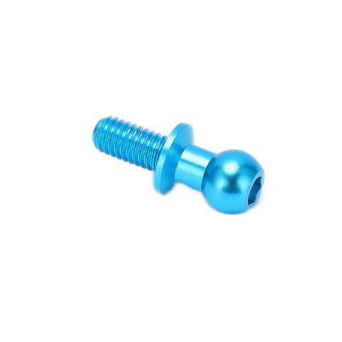 Beefed-Up Aluminum RC Ball Link Track Rod Set For TT01 TT02 Cars, 10 Pieces Ball Screw Ends, Shock Absorber End Caps, Rock-Solid Alloy Build, Blue Finish, Precision Fit For Easy Steering And Lasting Suspension, blue aluminum ball end