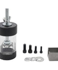 Guitar Knob And Bushing Puller Tool For Removing Knobs And Bridge Studs With Rubberized Base, screws, and washers shown