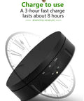 JAYEGT 22lbs Motorized Rotating Turntable Display Stand Black with control buttons and charging port on side
