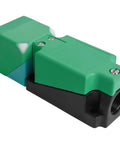 IP67 Inductive Sensor Replacement For NBN40-U4-UU, green and black, side view, durable high precision sensor for safe motor control.