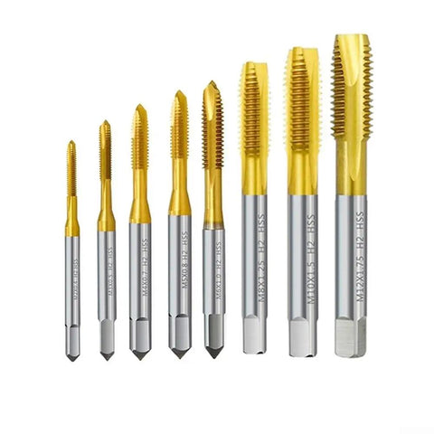 Top Quality M12 Metric Thread Tap 2 Pack HSS Coated Straight Flute For Steel Aluminum Brass Hand Threading Tool Kit For Repair Jobs And Professional Use