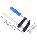 Single clamp from 4Pcs Woodworking Clamps Set For Quick Fixing And Boss Grip Heavy Duty Carpentry Clips with dimensions of 8.02in by 3.5in.