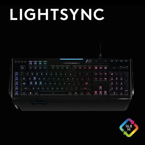 The Beast Mode Full Size Mechanical Gaming Keyboard Delivering Snappy Keystrokes With Dynamic Rainbow Backlight displayed on black background.