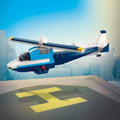 Air Racer 3 In 1 Building Set For Kids Ages 7 8 9 Build Jet Plane Helicopter And Airship With Moving Propellers And Wheels STEM Toy