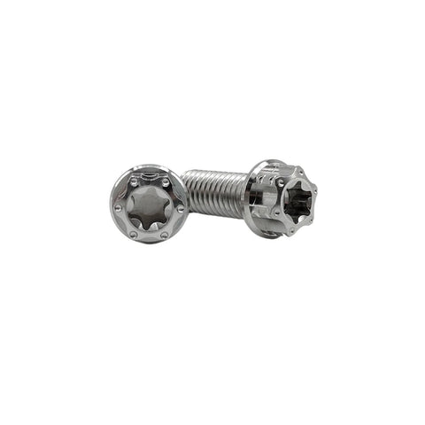 Titanium Motorcycle Bolts Set M6x1.0 Torx Hex Head Titanium Flange Bolts Dual Drive Lightweight Yet Ultra Strong Rustproof Heat Resistant
