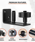 Sliding Barn Door Floor Guide With Bottom Adjustable Roller Eight Setup Options Delivers Quiet Operation And A Flush Design