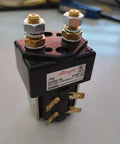 Albright Sw80b-156 48V 125A Normally Open Contactor Relay Solenoid Switch showing terminals and labels for fork lifts and golf carts.