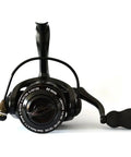 Front view of Ultra Lightweight Spinning Fishing Reel With 12 Plus 1 Ball Bearings, One Way Clutch, carved aluminum spool.