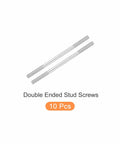 Double Ended Stud Screws M5 100mm Length, 10 Pack, 304 Stainless Steel shown on white background