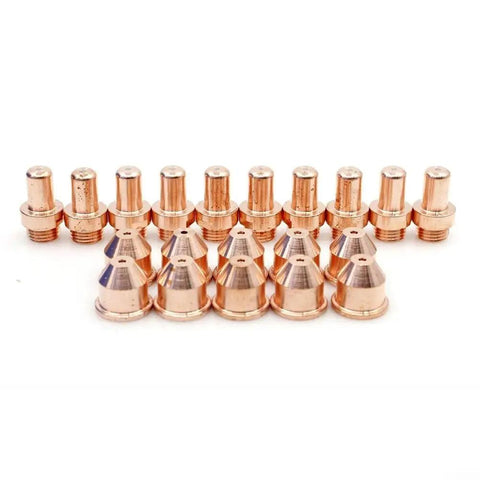Premium CB70 Plasma Torch Consumables Kit components with durable copper plasma electrodes and nozzles for Eastwood Versa Cut 60A.