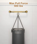 20 Inch Bronze Shower Grab Bar With Anti Slip Knurled Grip Antique Brass Finish showing max pull force of 500 lbs