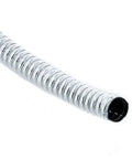 72 Inch Long Chrome Wire Loom Heavy Duty One Half Inch Diameter With Corrugated Polypropylene Construction for Automotive Wiring Protection