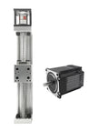 Straight Up Precision Nema 23 Sliding Table Kit with Linear Rail Stage and Electric Handwheel, featuring 600mm linear rail and stepper motor.