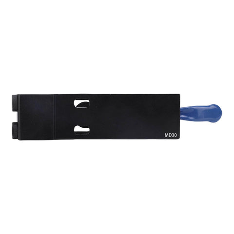 Side view of Pocket Hole Jig Kit With Aluminum Alloy Build Easy Quick Clamp Adjustable Depth And 15 Degree Drill Angle