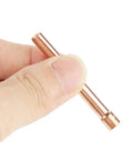 Hand holding 10Pcs Copper Welding Collets Set 2.4mm Hole For WP 17 18 26 Torches Durable Heat Resistant Replacement Parts