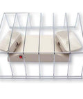 Rock Solid Heavy Duty Wire Guard Cage For Exit Signs And Emergency Lights, Vandal Proof Impact Shield, Durable Steel Mesh Protector Fitting Standard 13.5X15 Inch Fixtures, Built Like A Tank Commercial Security Cover view with two lights inside.