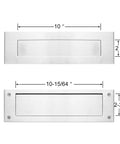 Heavy Duty 304 Stainless Steel Front And Rear Mail Slot With Victorian Letter Box Plate, Rustproof, Weather Resistant dimensions