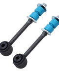 4WD Front 11-Piece Suspension Kit For 2005 2006 2007 Ford F-250 F-350 Super Duty 4x4 Heavy-Duty Bolt-On Front End Upgrade With Pitman Arm Drag Link Outer Tie Rods Front Lower And Upper Ball Joints, two blue sway bar end links