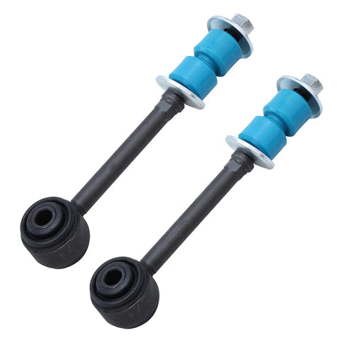 4WD Front 11-Piece Suspension Kit For 2005 2006 2007 Ford F-250 F-350 Super Duty 4x4 Heavy-Duty Bolt-On Front End Upgrade With Pitman Arm Drag Link Outer Tie Rods Front Lower And Upper Ball Joints, two blue sway bar end links