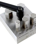 Hexagonal Sheet Metal Cutter Set With Ergonomic Handle, Five Precisely Sized Cutters In 10.5mm, 13mm, 15.7mm, 18.3mm And 21mm
