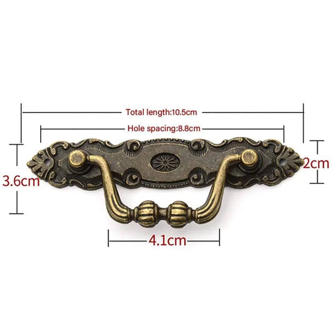 Antique Bronze 2 Pack Metal Drawer Pulls Handles For Cabinets Wardrobes Doors And Chests 10.6 X 2 X 3.5 Cm Dope Vintage Look