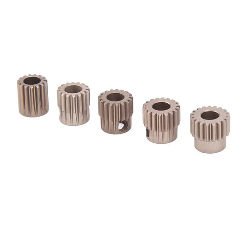 Close-up of five steel sprockets on white background, for use with Electric Bike Chain Steel 420 106 Links Premium Cycling Chain.