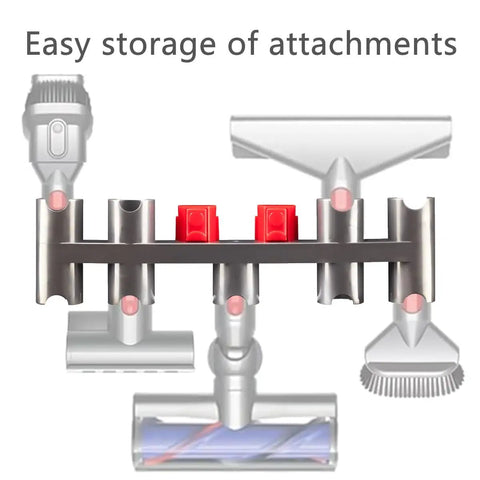Wall Mount Accessory Holder For Dyson V7 V8 V10 V11 Vacuum Cleaners Docking Station Organizer with attachments.