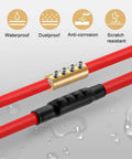 6 8 10 AWG Wire Connector Kit With Screws 80A Quick Splice Wiring Terminals in use with red wires showcasing waterproof feature