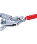 Heavy Duty Toggle Clamp Fixture Rock Solid Welding Workbench Grip 230 Kilogram Clamping Force with red handle for secure hold.