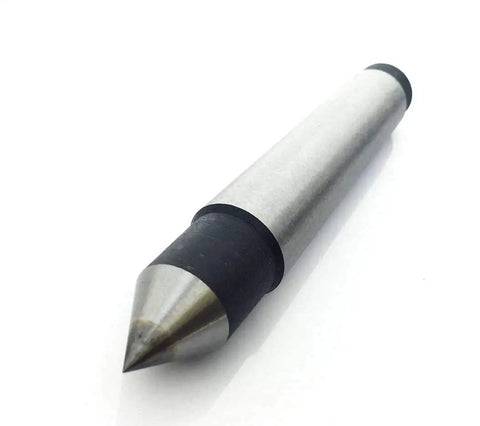 MT2 Morse Taper Dead Center For Lathes And Milling Machines 100mm Length Alloy Silver Tone Black Center Diameter 17mm, Side View