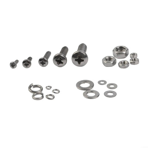 320 Piece Stainless Steel Hex Socket Screws Nuts Bolts Kit 304 Rust Resistant Round Flat Head Washer Assortment 2-5mm sizes