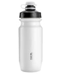 On The Go 550ml Leak Proof Bike Water Bottle With Hands Free Bite Valve, white, black lid, reusable cycling flask front view
