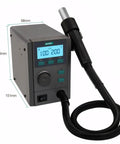 Hot Air Desoldering Station For PCB Rework, 580W Max, 40L Air Flow, Three Channel Temperature Control, with hose and display