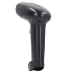 Side view of USB Wired Handheld Barcode Scanner with CMOS Sensor that nails 1D 2D and QR codes fast for warehouse library and supermarket use.