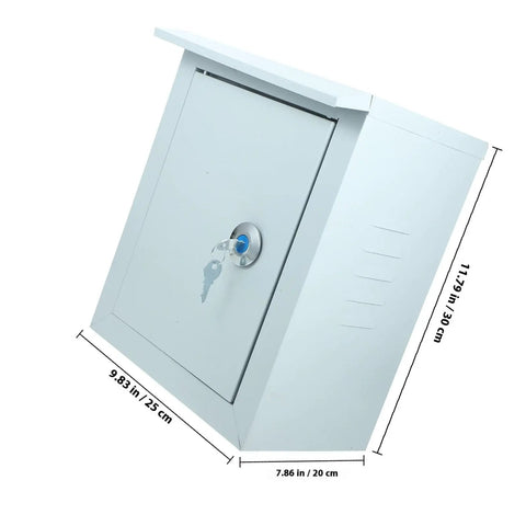 Tough As Nails Outdoor Waterproof Junction Box For Low Voltage Circuits, 250x300x160mm enclosure with lock, side view.