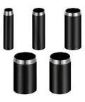 Five Piece Leather Hole Punch Set With Round Cutter Kit For DIY Crafting Tools shown in metal with five sizes for precise holes