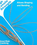 High Accuracy Type K Thermocouple Probes 3 Pack, 1 Meter Long, Fast 0.5 Second Response, Range -40C To 480C, Rugged Pro Grade Fiberglass Sheath For Thermocouple Thermometers And Temperature Meters showing flexibility and tensile strength.