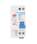 Heavy Duty 1P+N Mini Breaker Switch With Residual Current Protection And Hydraulic Magnetic Safety For 230V AC Home Panels 6A To 32A Ratings, compact design with blue button.