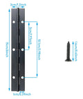 Rock Solid Heavy Duty Piano Hinges For Cabinet And Closet Doors Thick 304 Stainless Steel Continuous Hardware dimensions with screw.
