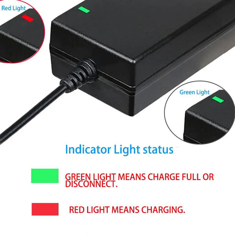42V 2A DC Power Adapter For 36V Electric Bike And Escooter Battery Charger With 5.5x2.1/2.5mm Connector, Universal 100-240V AC In, 42V Output, Ideal Ebike Lithium Battery Charger