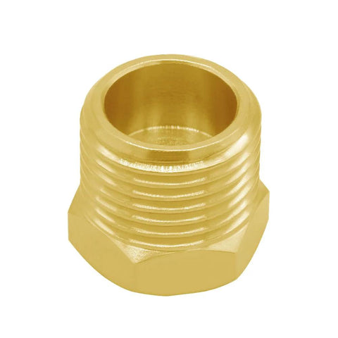 Brass adapter for faucet hoses, 1/2 G male to 3/8 compression