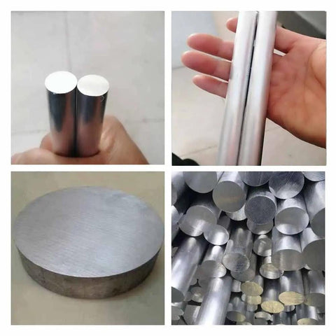 Durable 500mm Aluminum Round Rods For DIY Projects And Custom Fabrication, 12mm Diameter, stacked and held in hand in collage