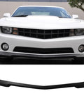 Front view of 2010-2013 Chevrolet Camaro with Front Bumper Lip For 2010-2013 Chevrolet Camaro V6 SS Style Unpainted Black PU