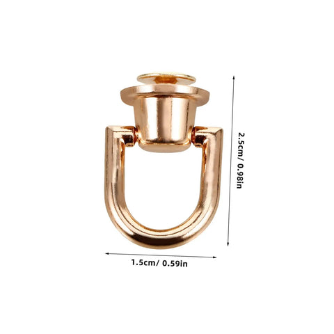 Top Shelf Rotatable Copper Rivet D Rings For Bag Straps And Purse Hardware With Screw Nail Design For Leathercraft And DIY Crafting No Sweat Assembly And Durable Badass Hold Forever On Every Project
