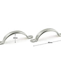 Two Pack 78mm Stainless Steel Door Handle Cabinet Drawer Pulls, Solid Hardware With Mounting Screws, Polished Finish And Smooth Surface
