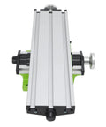 Heavy Duty Aluminum Cross Slide Table For Bench Drill Press featuring smooth dovetail guide rails and zero lock handwheel, top view.