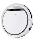 V3s Pro Robot Vacuum Cleaner With Tangle-Free Pet Hair Suction, Slim Low-Profile Design, Pearl White, shown in angled view